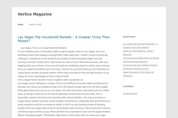 Twenty Twelve theme site design template sample