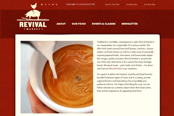 Revival theme site design template sample