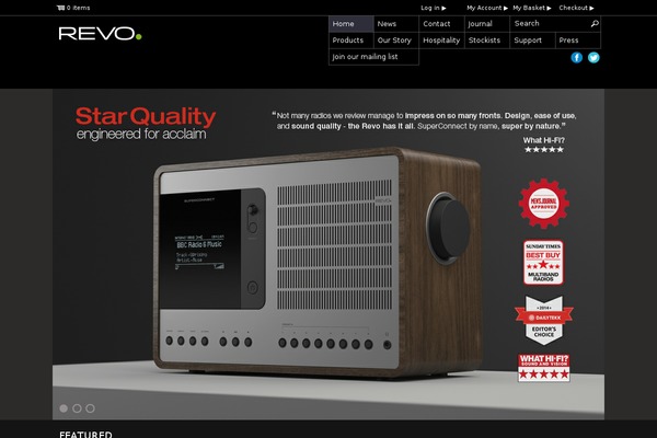 Revo website example screenshot