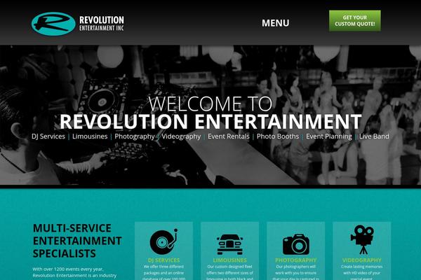 Revolution theme site design template sample