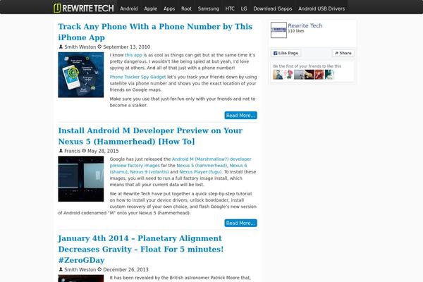 rewritetech.com site used Listiclebootstrap