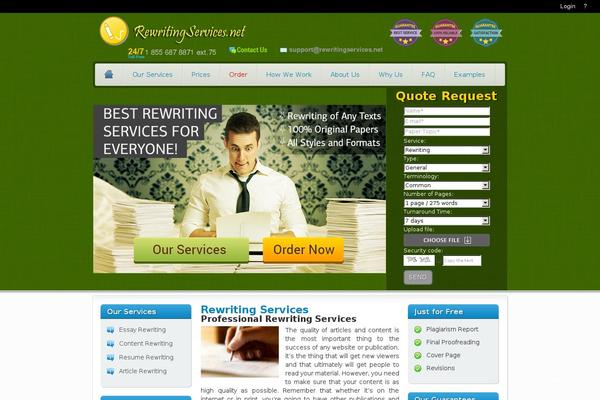 rewritingservices.net site used Paraphrase-theme