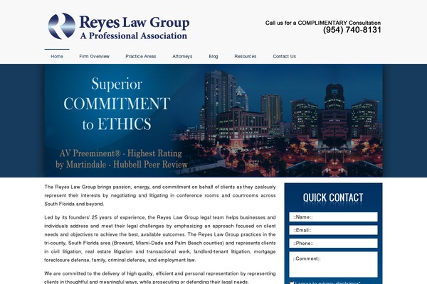 reyeslegal.com site used Reyes