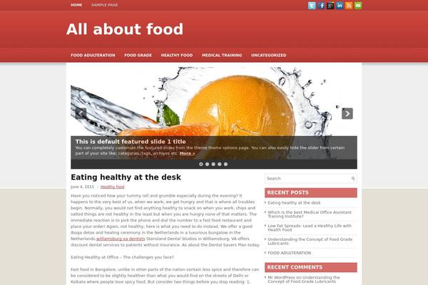 Foodeluxe theme site design template sample