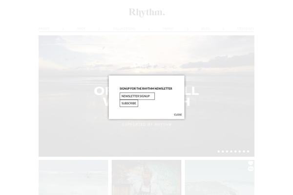 Rhythm theme site design template sample