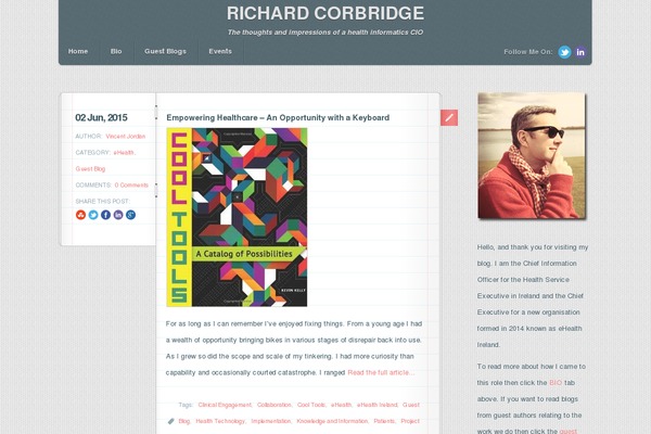 richardcorbridge.com site used My Blog