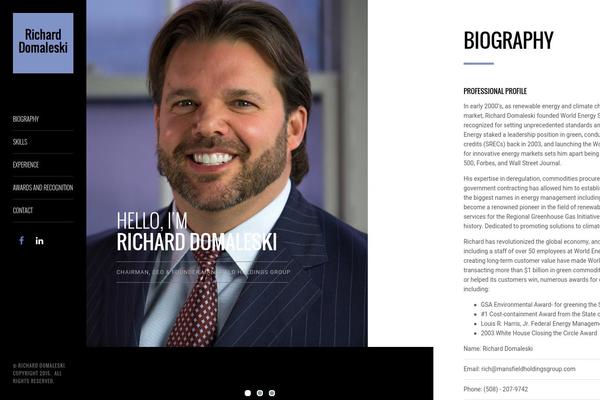 richarddomaleski.com site used Meetheme-v1.0.5