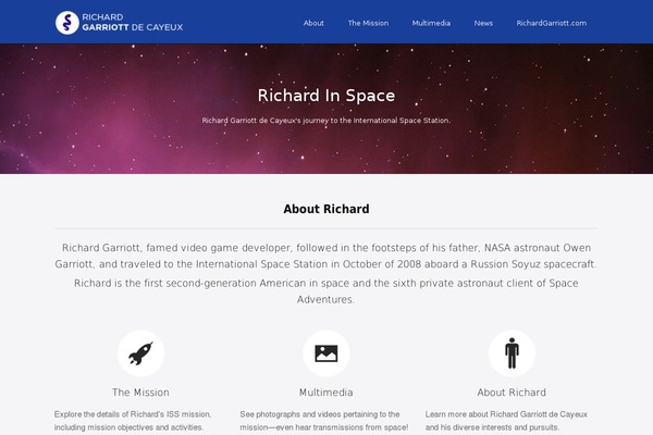 Stardust theme site design template sample