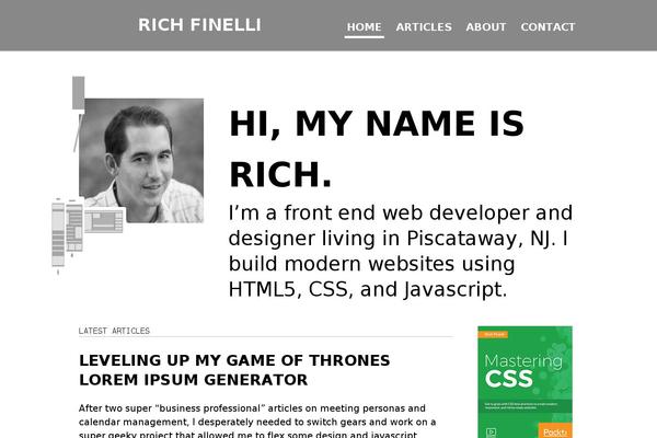 richfinelli.com site used Richfinelli-blog