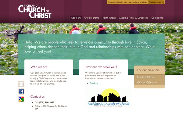 richlandchurchofchrist.org site used Nineteenten