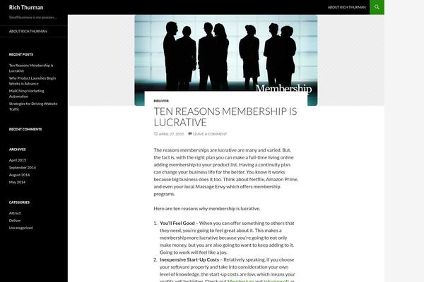 Twenty Fourteen theme site design template sample
