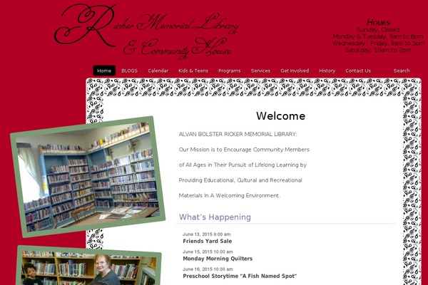 rickerlibrary.org site used Ricker