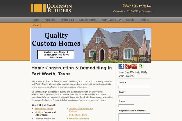 Robinson theme site design template sample