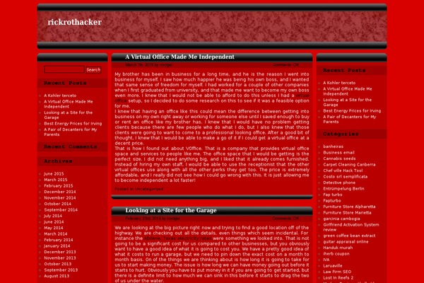rickrothacker.com site used Kinyonga