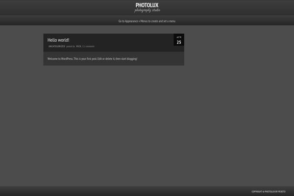 Photolux theme site design template sample