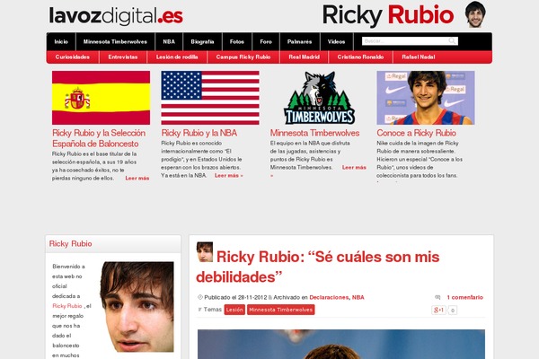 ricky-rubio.es site used Izquierda