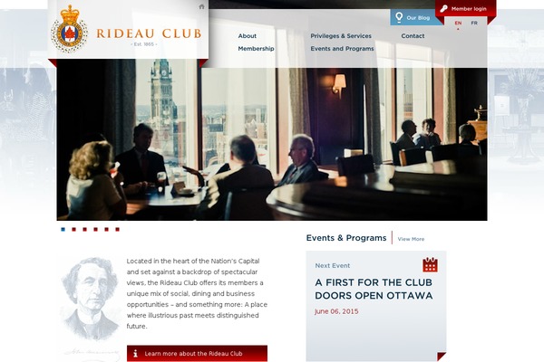 rideauclub.ca site used Rideauclub