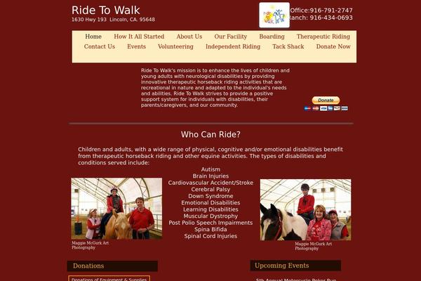 ridetowalk.org site used Ridetowalk