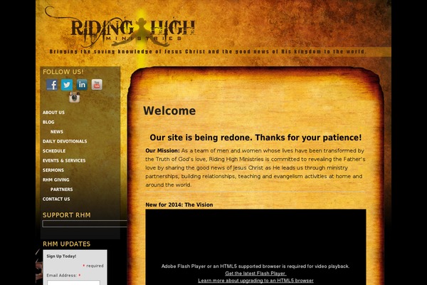 ridinghighministries.org site used Ridinghigh