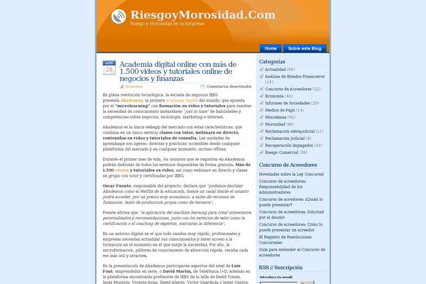 riesgoymorosidad.com site used Blogb