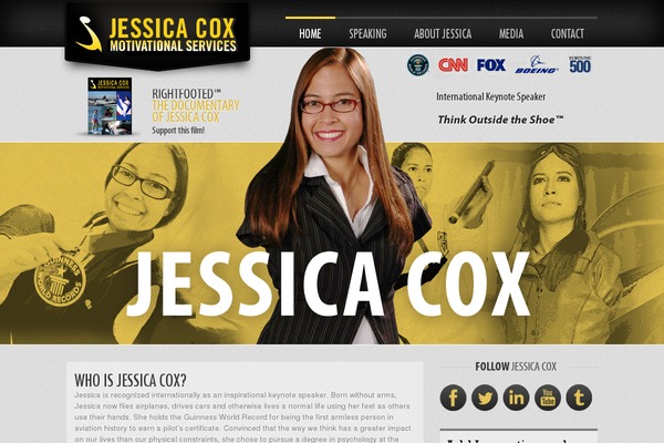 rightfooted.com site used Jessicacox