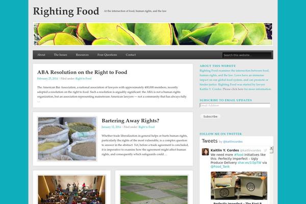 rightingfood.com site used Esplanade