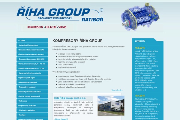 rihagroup.cz site used Sablona