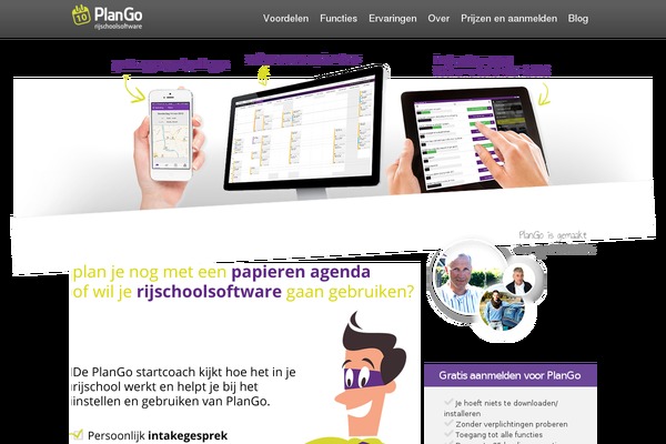 rijschoolsoftware.nl site used Plango