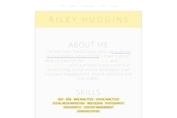 rileyhuggins.com site used Whiteout