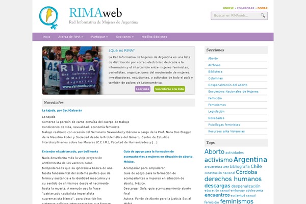 rimaweb.com.ar site used Rimaweb