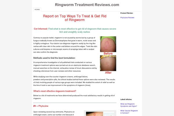 ringwormtreatmentreviews.com site used Twenty Sixteen