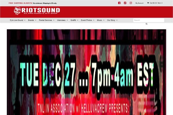 riotsound.com site used Riotsound-child