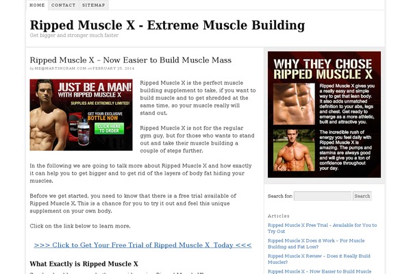 rippedmusclex101.com site used Thesis 1.8.5