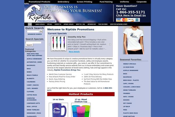 riptidepromotions.com site used Riptide-theme