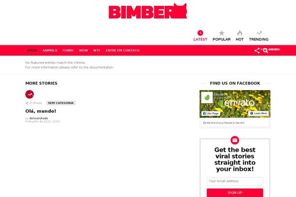 Bimber theme site design template sample