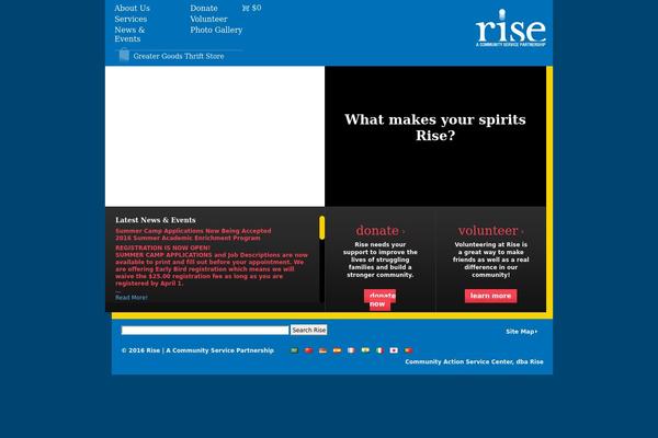 Rise theme site design template sample