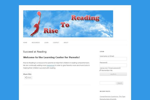 risetoreading.com site used Rtor