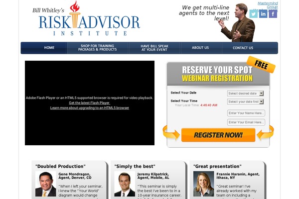riskadvisorinstitute.com site used Risk-advisor