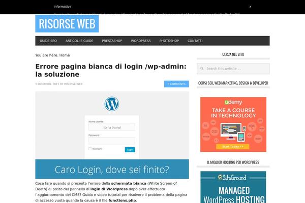 WordPress website example screenshot