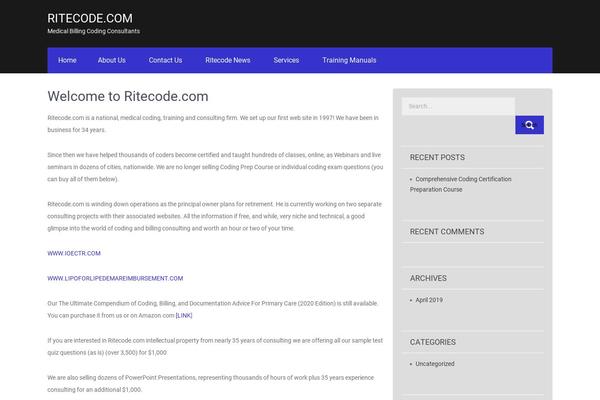 ritecode.com site used Charity-help-lite