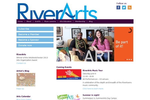 riverarts.org site used Massive Press