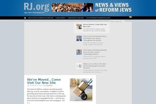 rj.org site used Headlines-urj