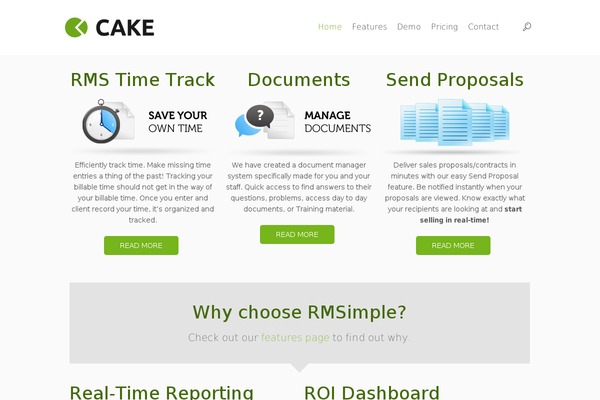 Cake theme site design template sample