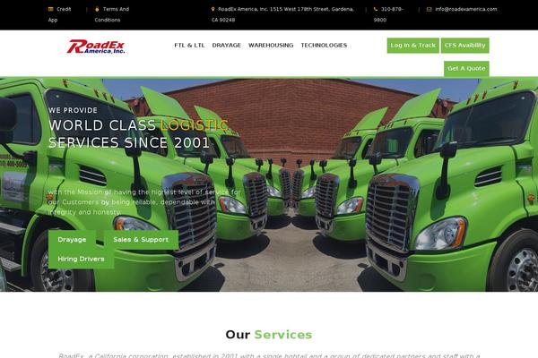 Trucking theme site design template sample