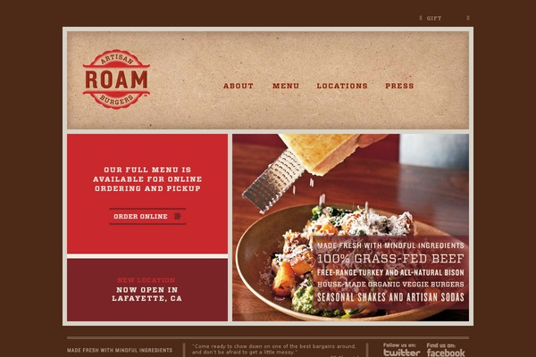 Roam website example screenshot