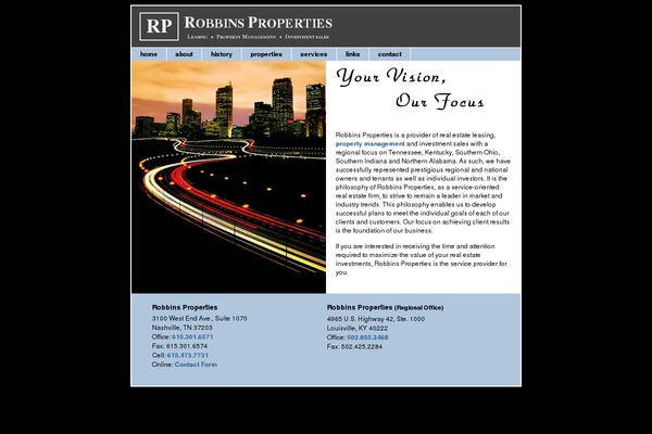 robbins-properties.com site used Robbinsproperties