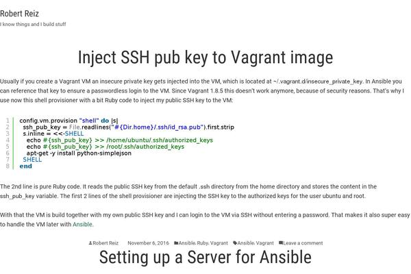 WordPress website example screenshot
