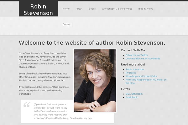 robinstevenson.com site used Scribble Child Theme