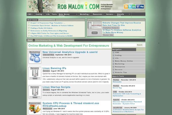 robmalon.com site used Robmalon