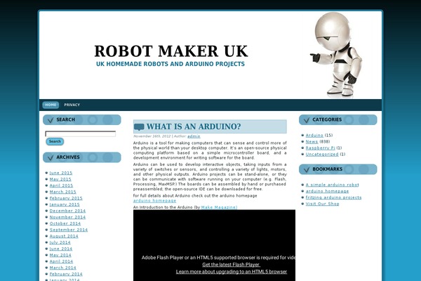 robot-maker.co.uk site used Robot
